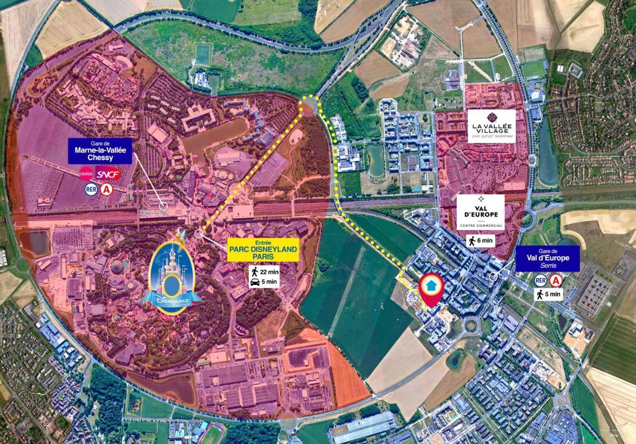 Disneyland-Paris 4 Pers, Parking, Wifi, Chessy Kültér fotó